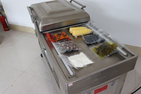 Machine à double chambre électrique à vide pour emballage de légumes, de pain, de poissons et de fruits de mer 120 kg