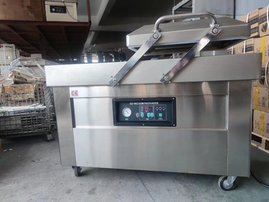Machine à emballer à vide industriel à double chambre pour les aliments avec une puissance de pompe à vide de 1,5 kW