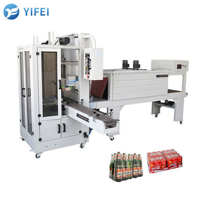 Convertisseur flexible machine d'emballage semi-automatique pour bouteille d'eau à jus à manche rétrécissante