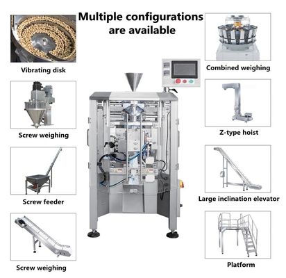 0.8L machine d'emballage de poudre verticale à granules en sachets pour les grains de café poudre de lait