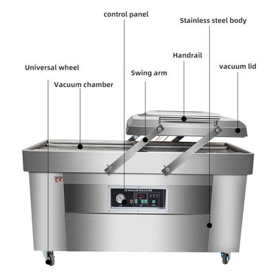 Certification CE DZ400 Machine automatique à double chambre à vide pour emballage alimentaire