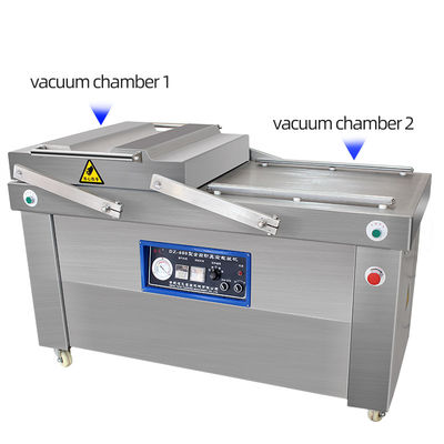 2.1KW machine à double chambre à vide pour emballage de vêtements/liquides chimiques/sacs de marchandises