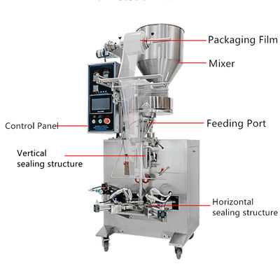 Machine d'emballage de collations en plastique à sac triangulaire vertical pour l'emballage automatique de granulés alimentaires