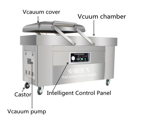 Machine d'emballage sous vide à double chambre en acier inoxydable 304 DZ-600/2SB pour une longue durée de vie