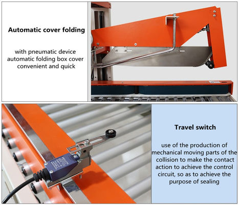 Machine d'étanchéité automatique à ruban pliable à capuche en acier inoxydable à vitesse maximale de 20 M/MIN