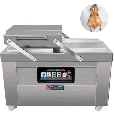 Machine d'emballage sous vide à double chambre idéale pour l'emballage de viande de porc à propulsion électrique
