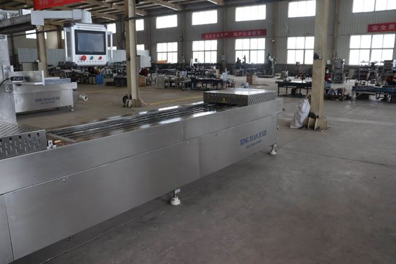 Machine d'emballage sous vide à plateau rigide à thermoformage automatique électrique avec remplissage au gaz
