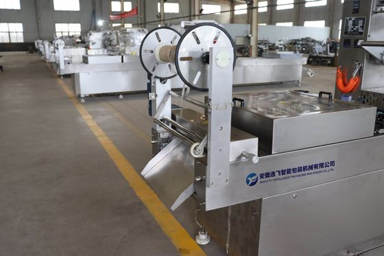Machine d'emballage sous vide à plateau rigide à thermoformage automatique électrique avec remplissage au gaz