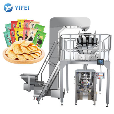 10 têtes de pesage remplir rouleau machine d'emballage verticale pour les bonbons à base de cacahuètes 350 kg
