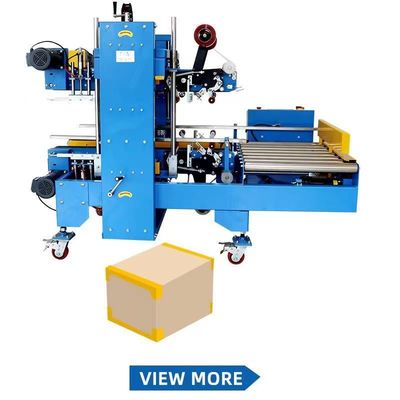 Année 2021 Machine automatique de scellage par érigation de carton pour ligne d'emballage de scellage à quatre coins