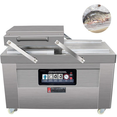 Machine d'emballage sous vide de viande à deux chambres avec 2 bandes d'étanchéité et tension 220V/380V