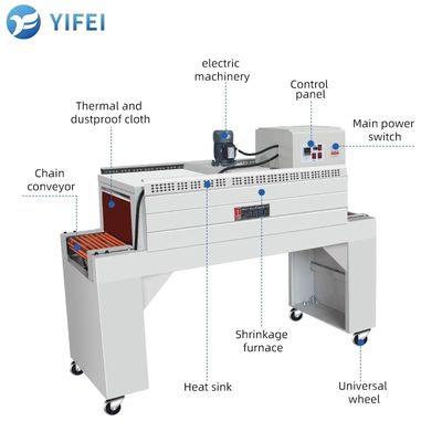 Forneau à rétrécissement thermique entièrement automatique pour des solutions d'emballage industriel personnalisées