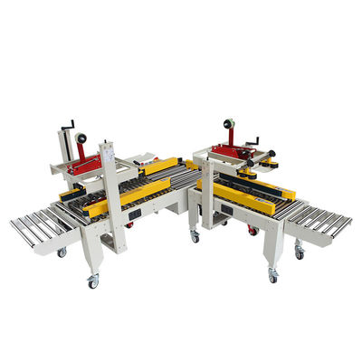 FXJ-4030S Semi-automatique de l'étanchéité croisée boîte de carton boîte de coffrage du ruban d'étanchéité de l'étanchéité machine avec les deux extrémités de la table à rouleaux