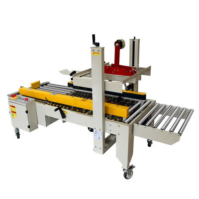FXJ-4030S Semi-automatique de l'étanchéité croisée boîte de carton boîte de coffrage du ruban d'étanchéité de l'étanchéité machine avec les deux extrémités de la table à rouleaux