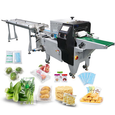 Machine d'emballage en plastique à rouleau de film de tissu à oreiller horizontal avec écran tactile