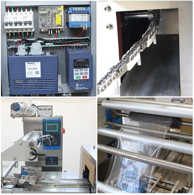 Machine d'emballage en plastique à rouleau de film de tissu à oreiller horizontal avec écran tactile