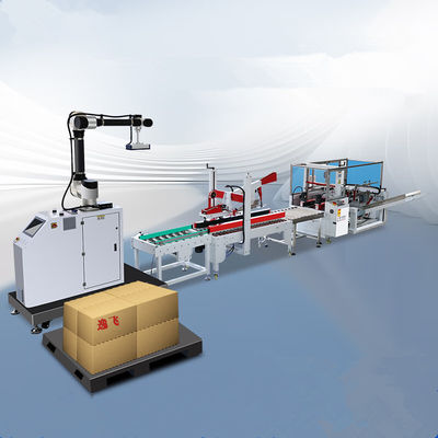 Conception de la ligne d'emballage entièrement automatique du carton-érecteur avec vitesse de palettisation 8-12 pièces/min