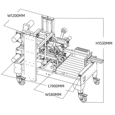 IP65 Ligne d'emballage avec boîtier de carton boîte de sac système de palettisation d'étanchéité pliable