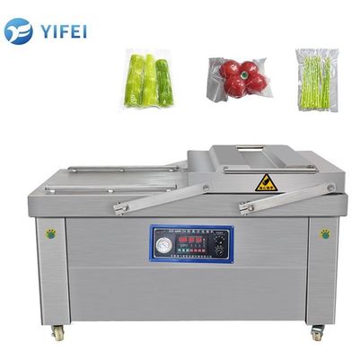 Machine d'emballage sous vide Full 304 en acier inoxydable à double chambre plate Sélecteur sous vide à 2 pompes