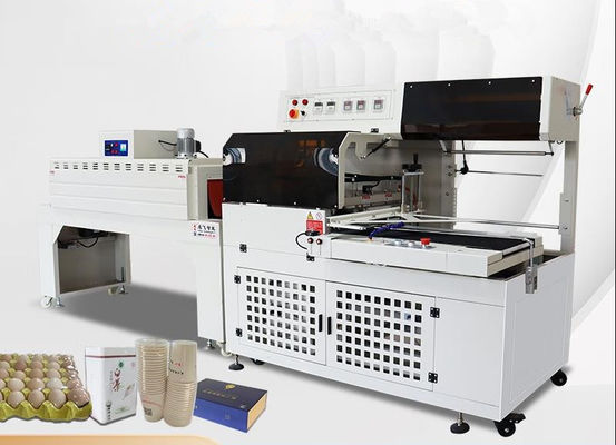 Machine électrique automatique de scellement et de découpe de film plastique PE POF PVC avec machine d'emballage à rétrécissement thermique