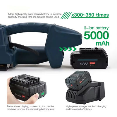 Outil de serrage à bande de balisage PET PP portatif avec vitesse de serrage rapide 100-200 mm/s