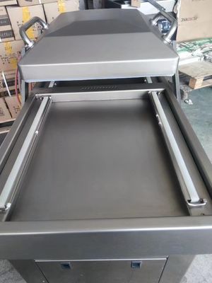 Machine d'étanchéité d'emballage sous vide à double rainure avec taille de chambre 400*400*120 mm
