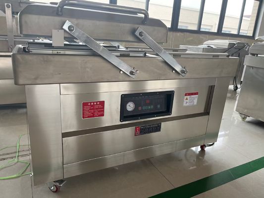 Machine d'étanchéité d'emballage sous vide à double rainure avec taille de chambre 400*400*120 mm