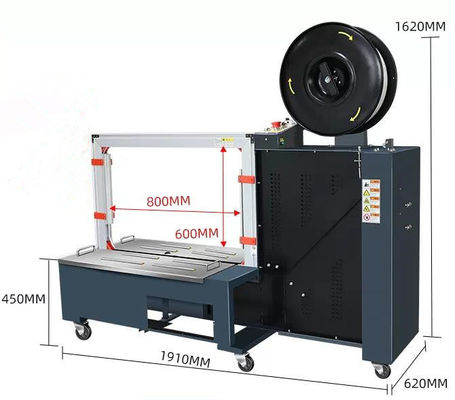 80kg Max Loading entièrement automatique haute table PP bande de regroupement Baler machine de bandes