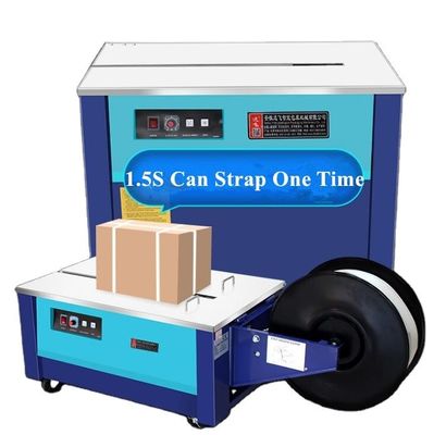 Machine d'emballage semi-automatique à bandes en plastique pour boîtes de carton de 90 kg de capacité