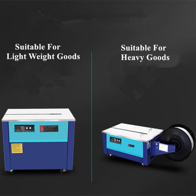 Machine d'emballage semi-automatique à bandes en plastique pour boîtes de carton de 90 kg de capacité