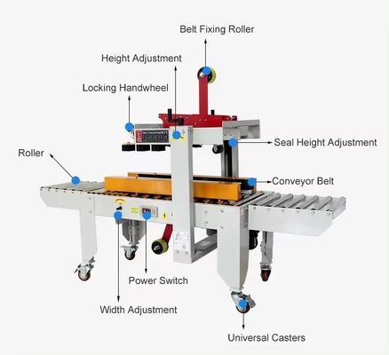 Machine à bandes de table haute de 200 W pour l'étanchéité par ruban adhésif en carton