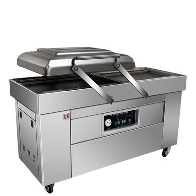 1500W entraîné DZ-400 double chambre à rainures Machine d'emballage sous vide de viande et de pain fumé avec gaz d'azote