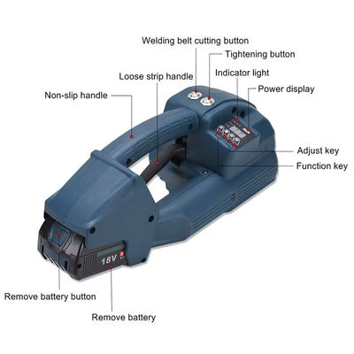 Outil de fixation à batterie de 5000 Mah léger et durable pour le ruban PET PP