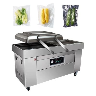 Facile à utiliser 2024 machine d'emballage sous vide à double chambre en acier inoxydable pour poisson long de poulet entier avec CE