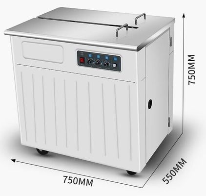 Machine d'emballage de boîtes de carton avec bandes de PP semi-automatique 750X550X460mm 220V