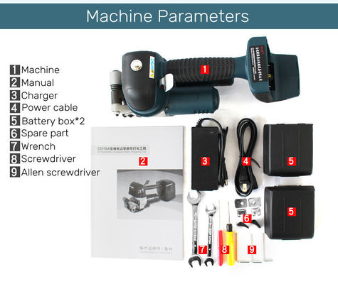 Machine à emballer à la main en PET électrique de 19 mm à batterie pour matériaux d'emballage en plastique