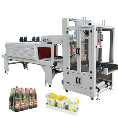 Machine à emballer des bouteilles d'eau électrifiées et semi-automatiques pour plateaux et boîtes