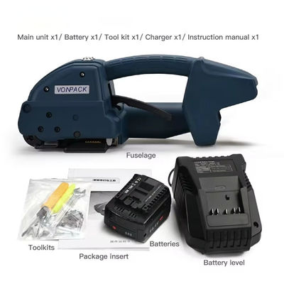 Machine électrique de fixation de sangles pour les sangles en PP-PET avec batterie rechargeable durable
