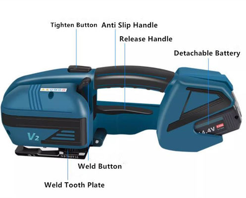 Outils de fixation en PET et en PP à batterie électrique pour emballage automatique V2