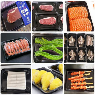 Machine d'emballage de peau sous vide pour aliments avancée avec une tension de 220 V / 50 Hz et une taille de chambre de 710 * 510 * 90 mm