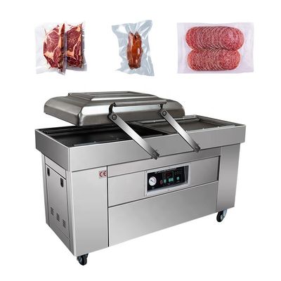 Machine à vide à chambre double pour fruits de mer Viande salée Poisson sec Viande de porc Viande de bœuf Rice Saumon fumé