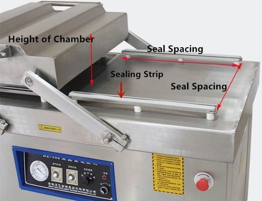 DZ800 Pompes à vide commerciales de 3000 W Sélecteur d'étanchéité verticale à double chambre Machine d'emballage