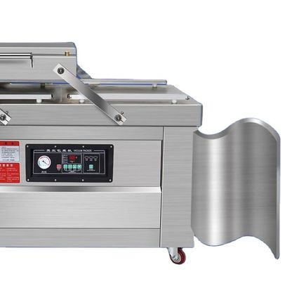 Machine d'emballage sous vide alimentaire à double chambre plate et bande d'étanchéité de 400 mmx10 mm