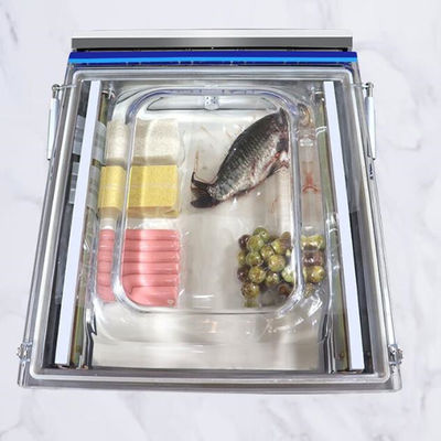 2Pc étancheur à bande d'étanchéité sous vide pour les aliments Noix Snack viande de bœuf fromage chambre en acier inoxydable