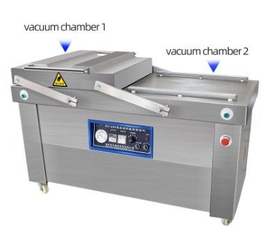 Certifié CE Full 304 en acier inoxydable DZ machine d'emballage sous vide à double chambre