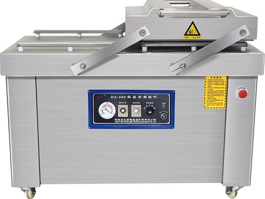 Machine automatique à double chambre à vide pour emballage de viande salée, de poisson sec, de porc, de bœuf et de riz