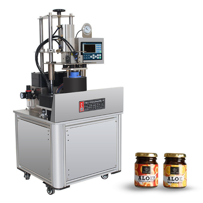 220V/50/60HZ machine automatique de fermeture sous vide pour les pots de sauces alimentaires des récipients en verre des bouteilles