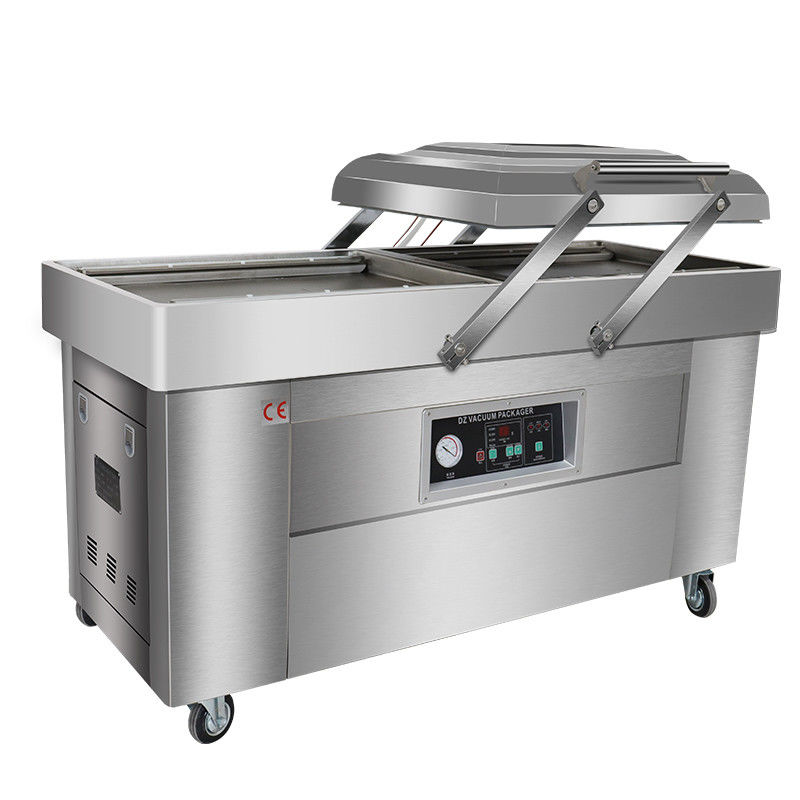 2.1KW machine à double chambre à vide pour emballage de vêtements/liquides chimiques/sacs de marchandises