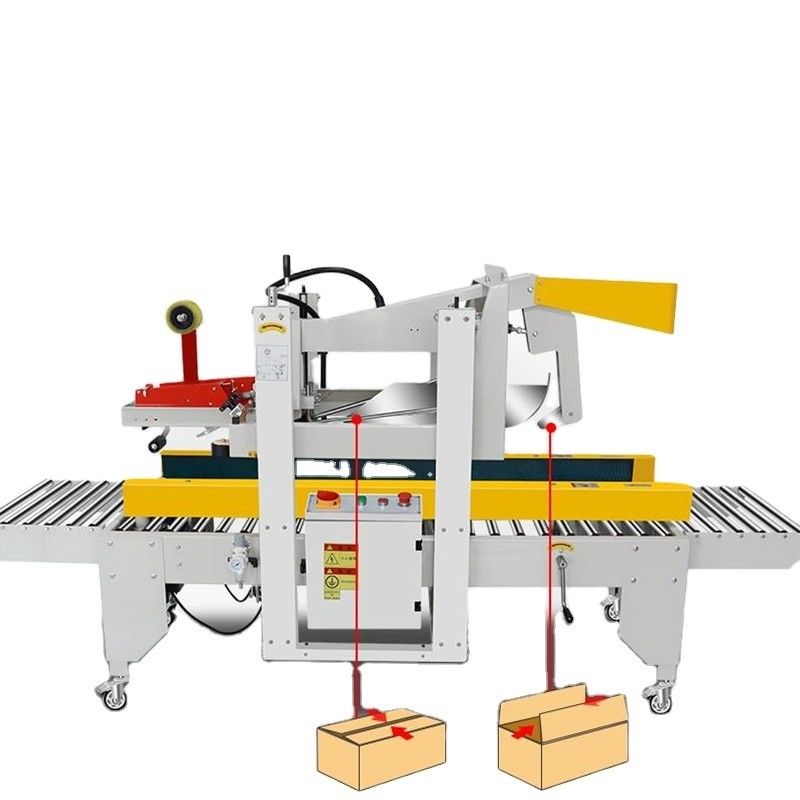 Machine à sceller les cartons en carton à ruban adhésif pliable à clapet automatique complet pour l'emballage en papier