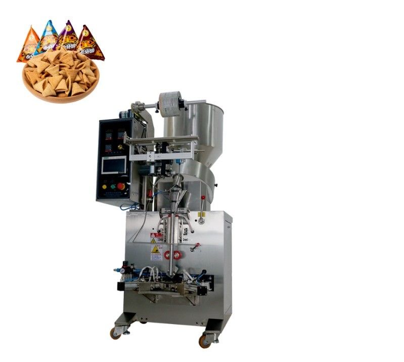 Machine automatique triangulaire à trois côtés de coffrage en sachets de chocolat, de bonbons, de haricots, de collations, de granulés verticaux